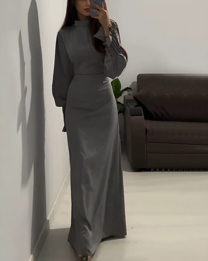 Arabella | Wedding Guest High Neck Evening Maxi Dress