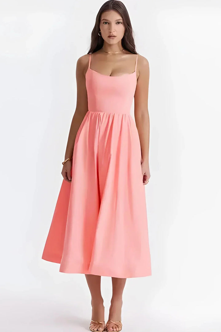 Noelle | Wedding Guest Elegant A Line Midi Dress