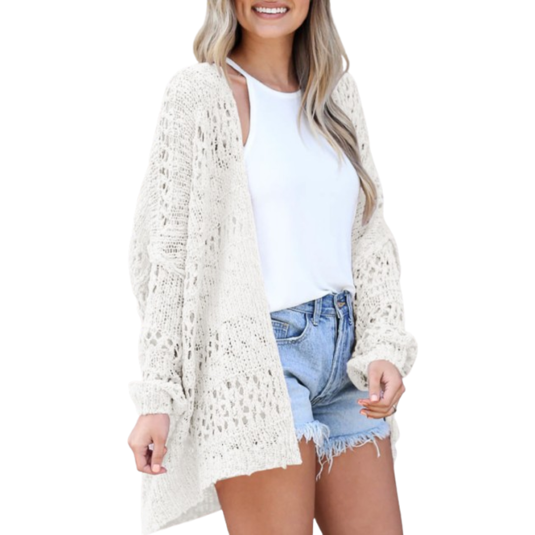 Sienna | Oversized Open Knit Cardigan