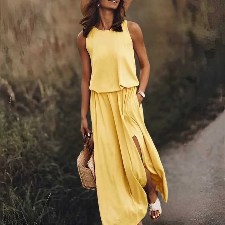Amelia | Casual Sleeveless Split Maxi Dress