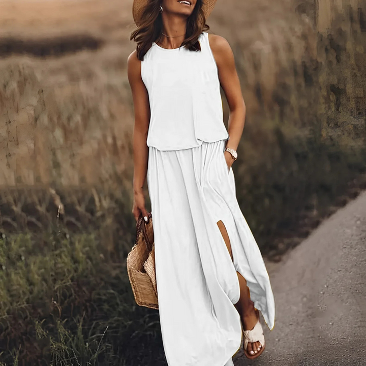 Amelia | Casual Sleeveless Split Maxi Dress