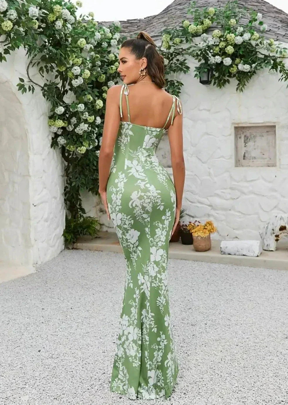 Emma | Prom Floral Bodycon Maxi Dress
