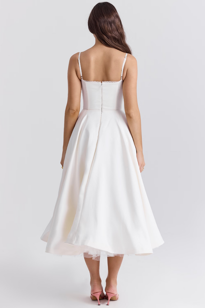 Selene | Wedding Guest Elegant A Line Midi Dress