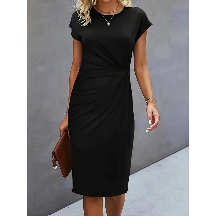 Johanna | Wedding Guest Ruched Midi Bodycon Dress