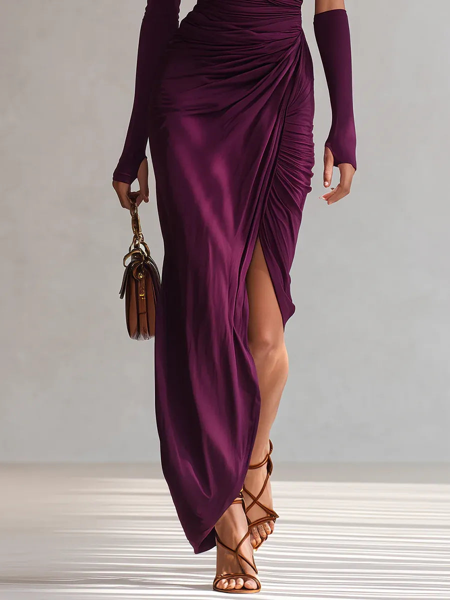 Seraphina | Prom One Shoulder Ruched Maxi Dress