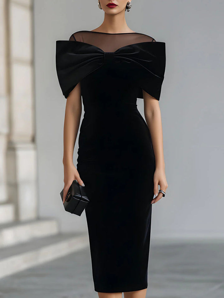 Victoria | Elegant Bow Detail Midi Dress