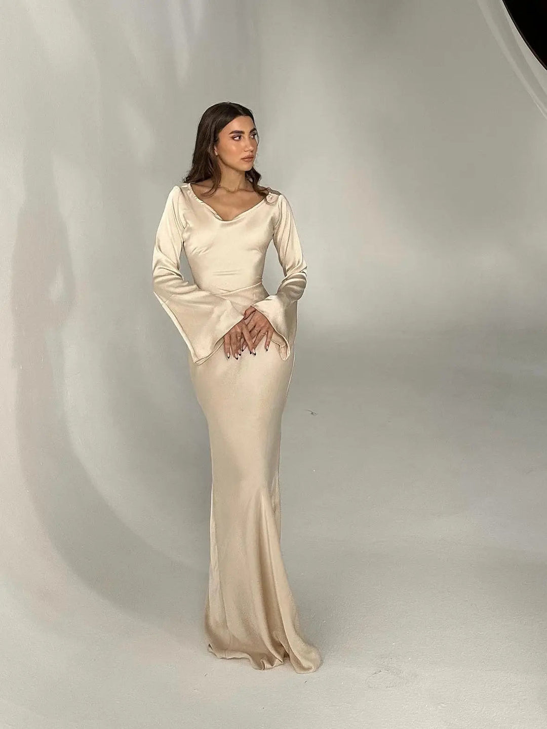 Alessia | Elegant Long Sleeved Maxi Dress