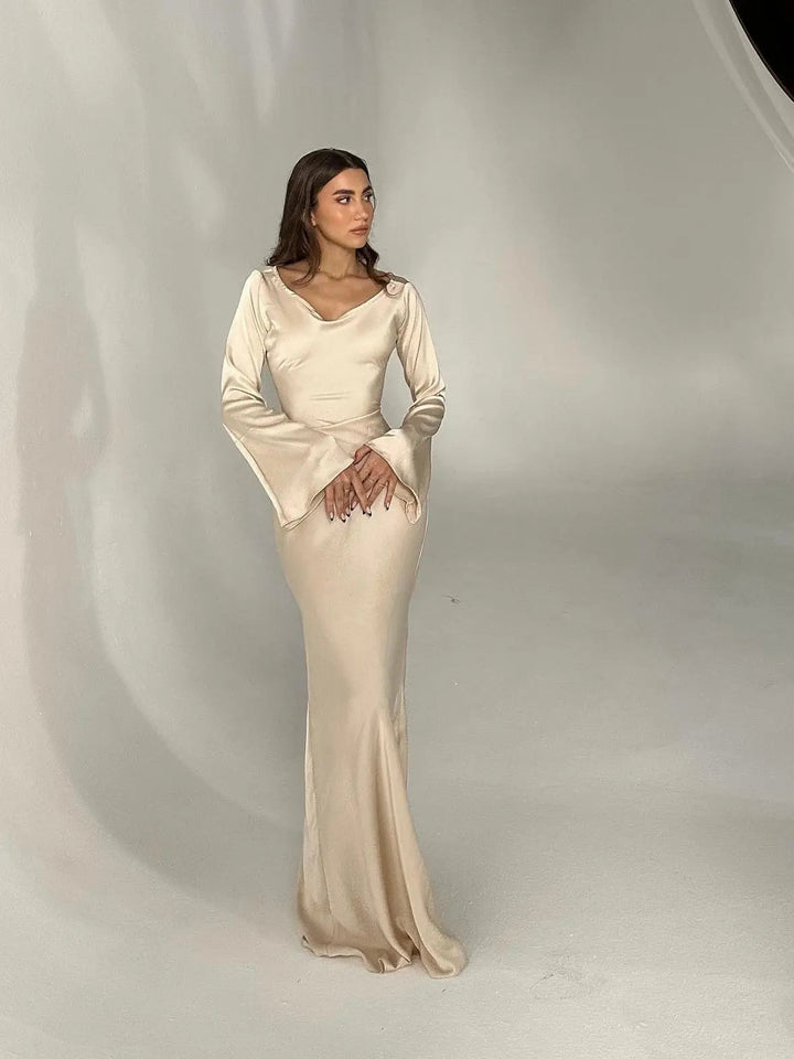 Alessia | Elegant Long Sleeved Maxi Dress