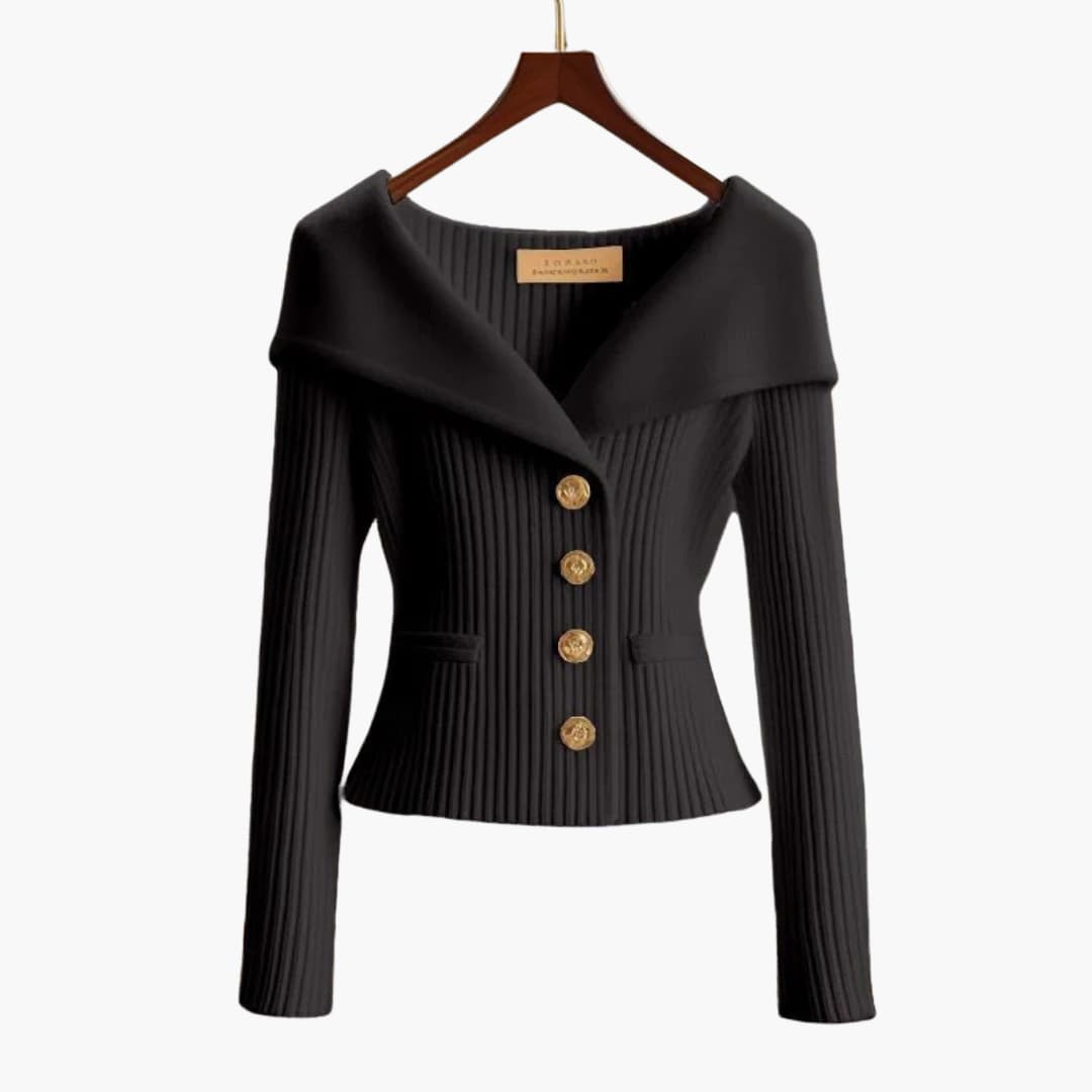 Sierra | Ribbed Knit Button Front Cardigan