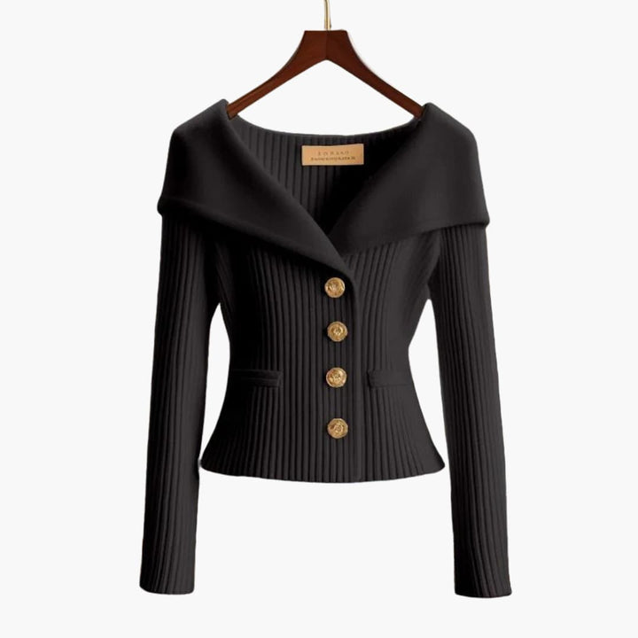 Sierra | Ribbed Knit Button Front Cardigan