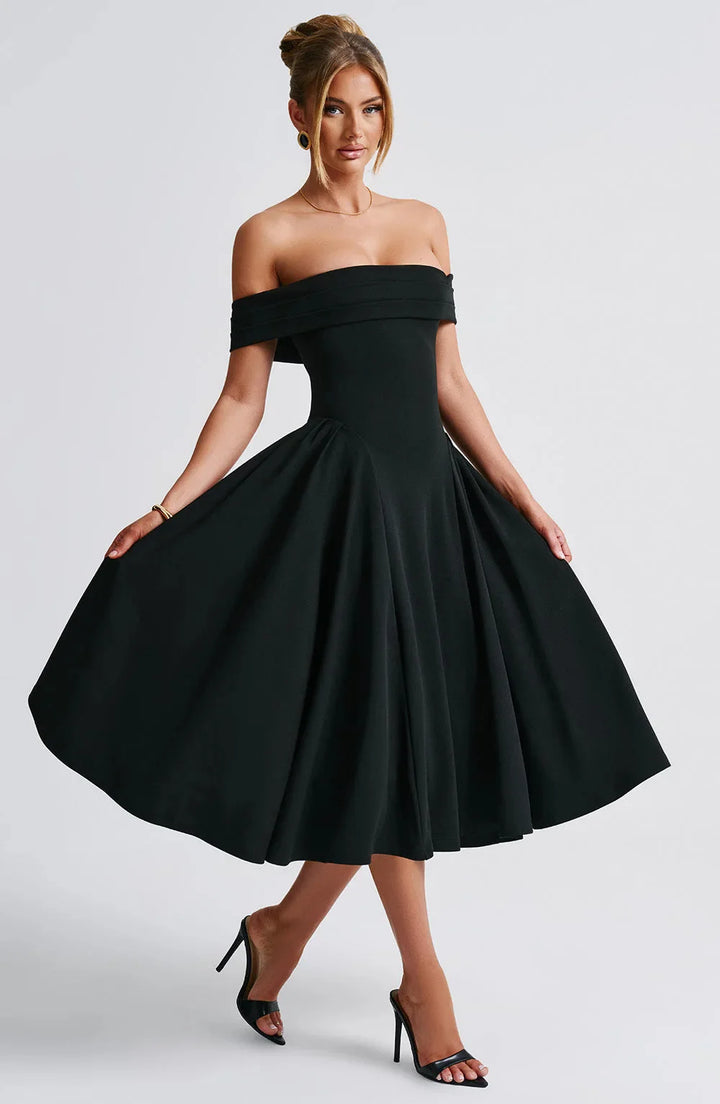 Isabella | Prom Off Shoulder Midi Dress