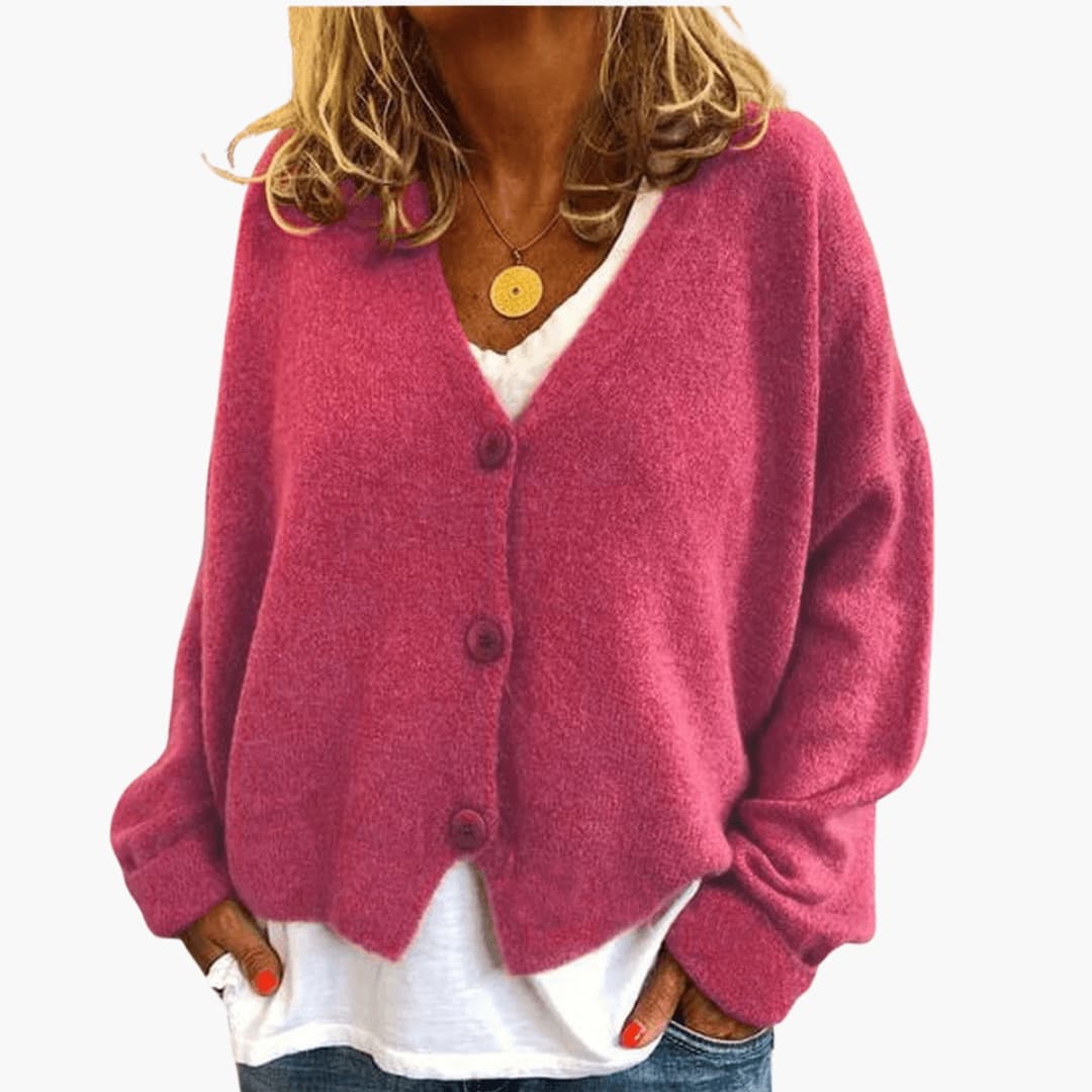 Amara | Relaxed Fit V-Neck Knit Cardigan