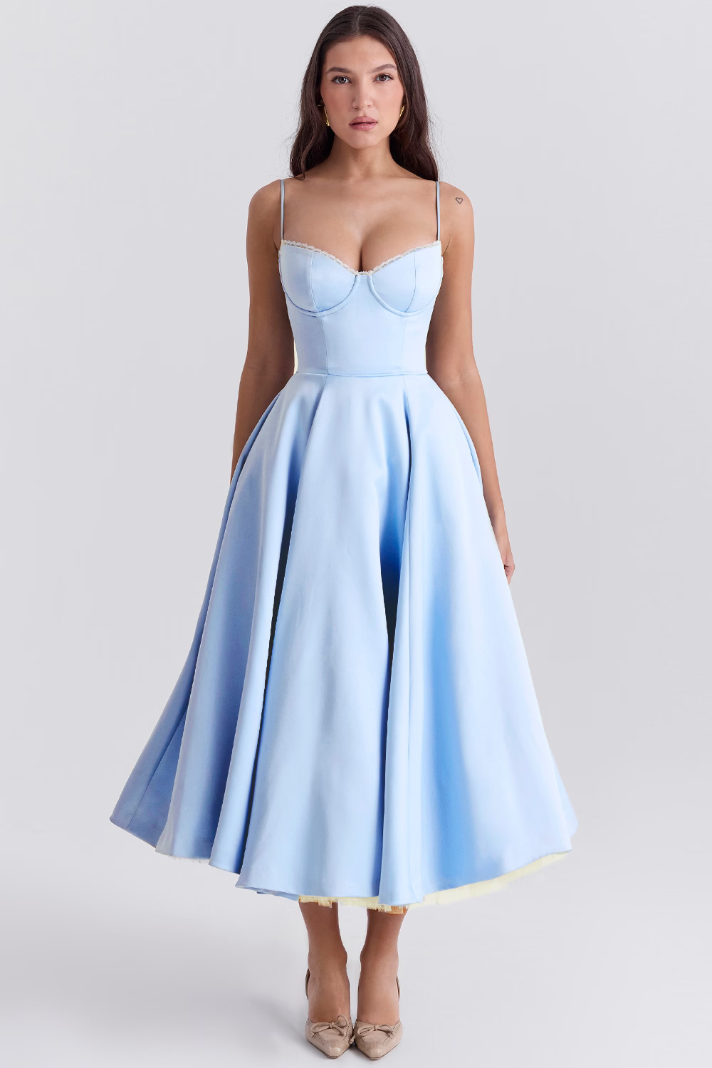 Selene | Wedding Guest Elegant A Line Midi Dress