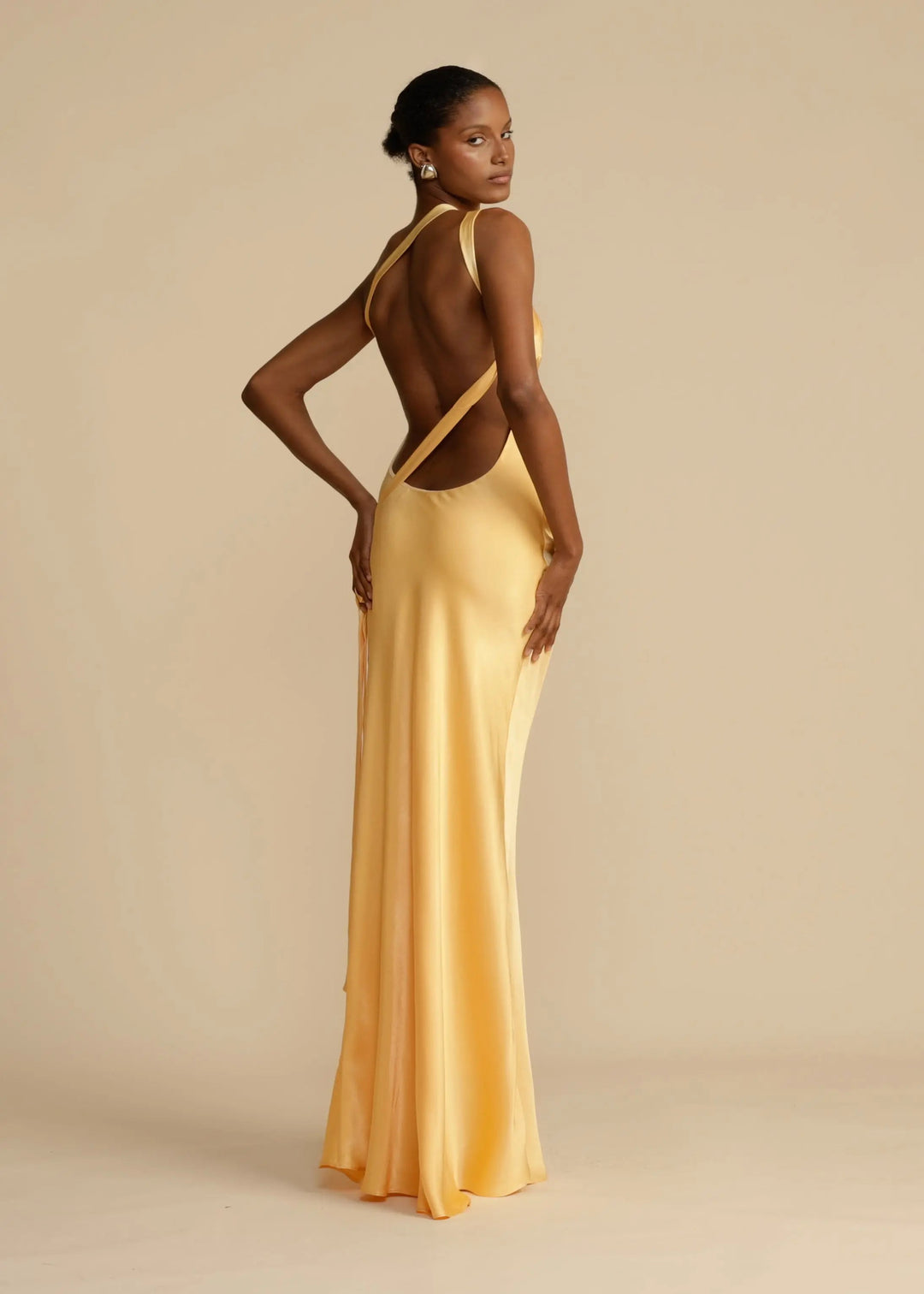 Clara | One Shoulder Satin Maxi Dress