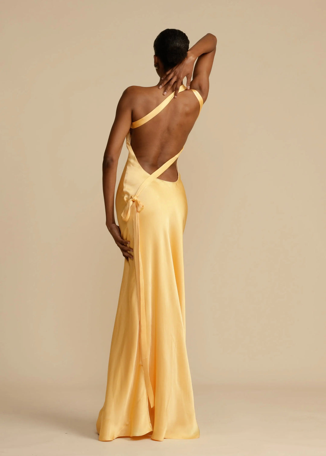 Clara | One Shoulder Satin Maxi Dress