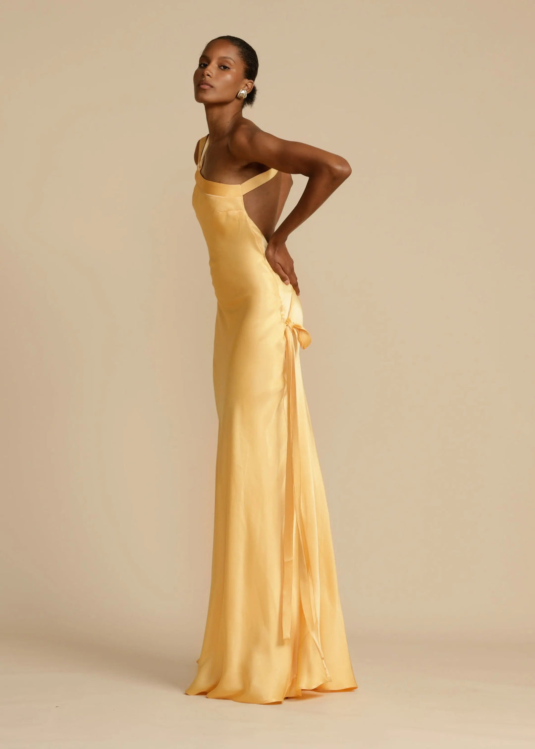 Clara | One Shoulder Satin Maxi Dress