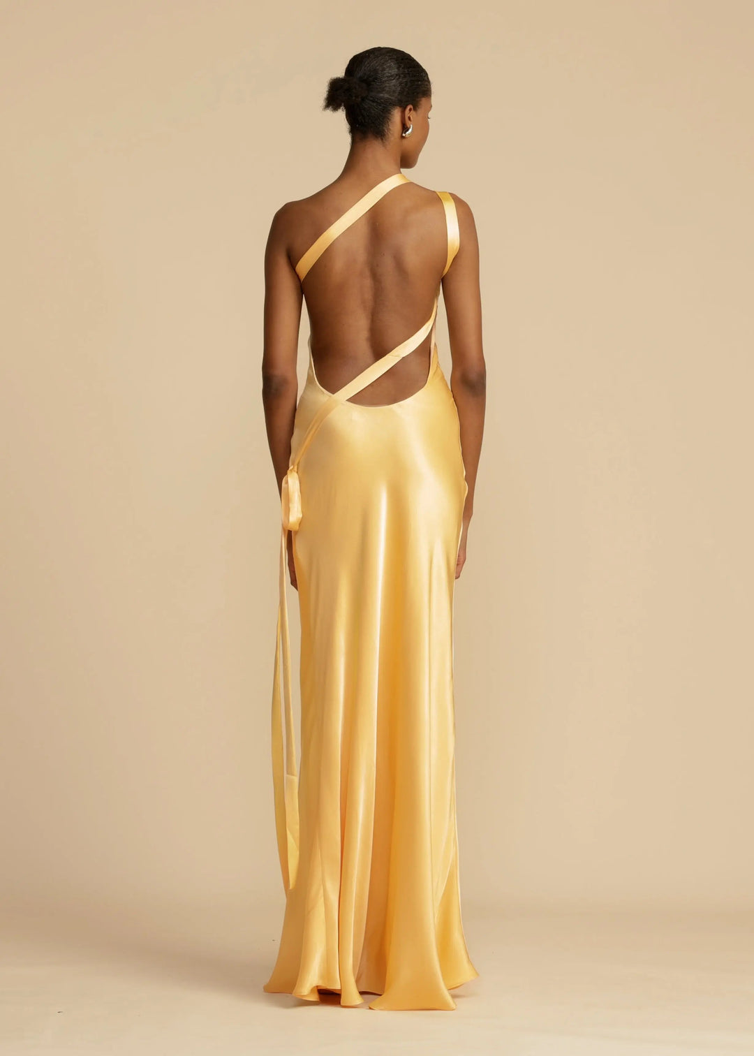 Clara | One Shoulder Satin Maxi Dress