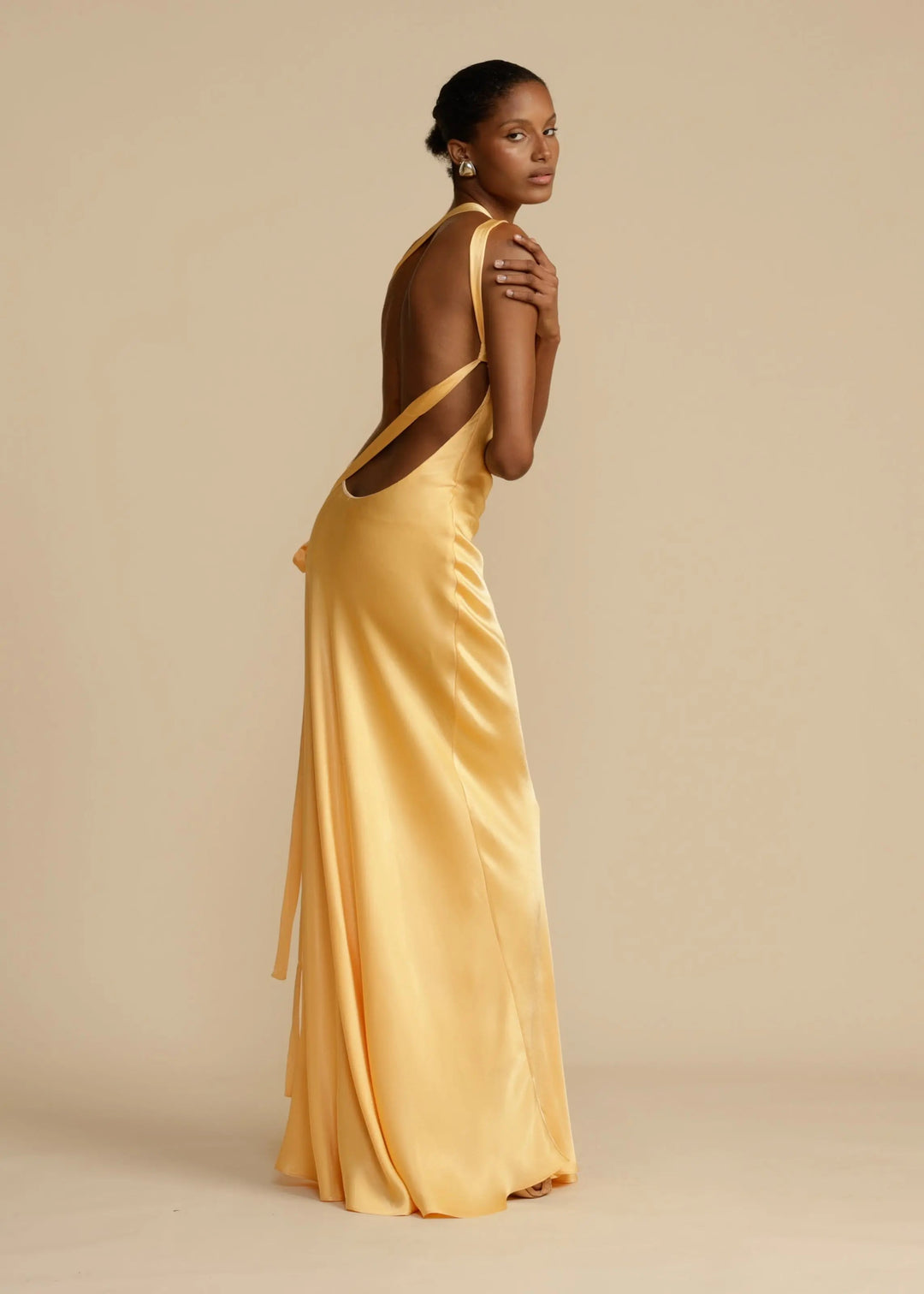 Clara | One Shoulder Satin Maxi Dress