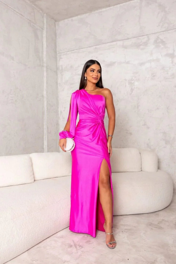 Isabella | Wedding Guest One Shoulder Maxi Dress