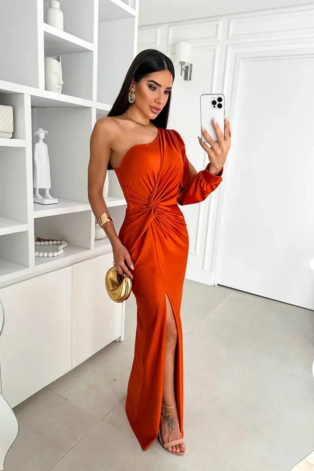 Isabella | Wedding Guest One Shoulder Maxi Dress