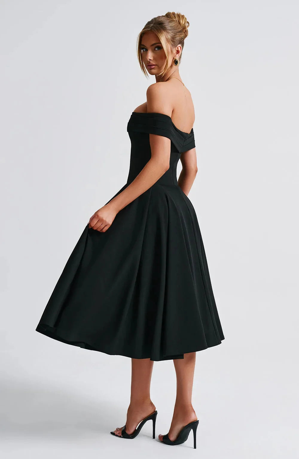 Isabella | Prom Off Shoulder Midi Dress