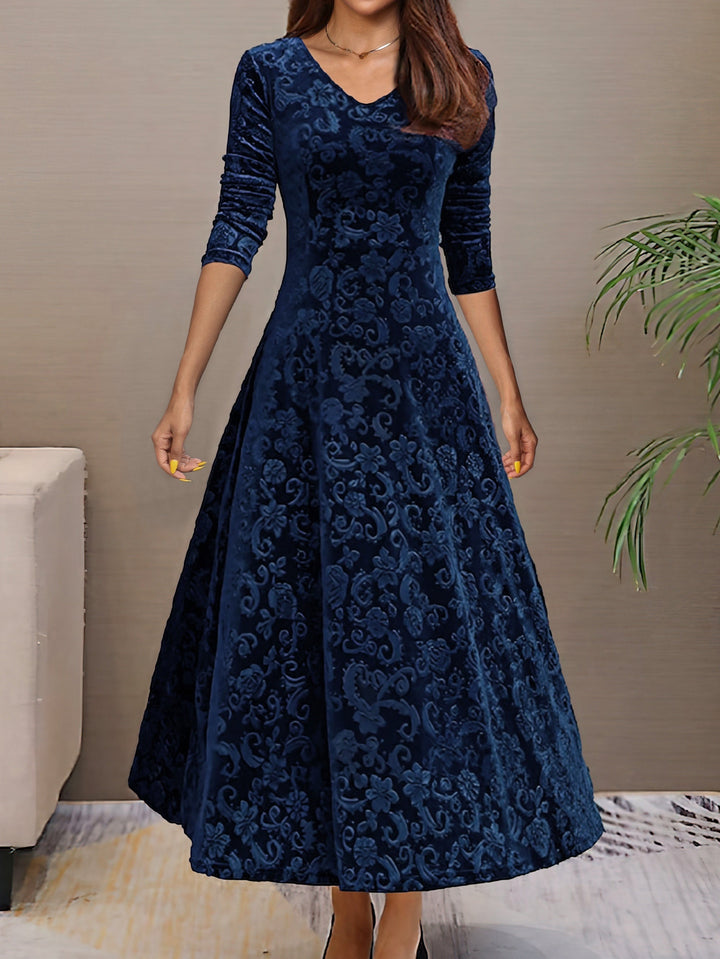 Isabella | Wedding Guest Floral V Neck Midi Dress