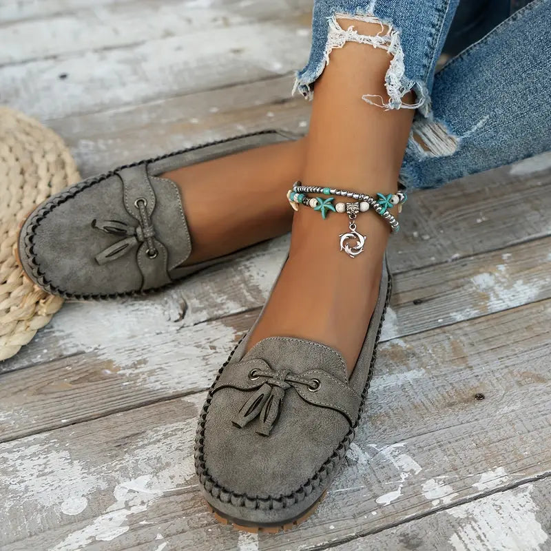 Emily | Tassel Detail Slip-On Comfort Loafers