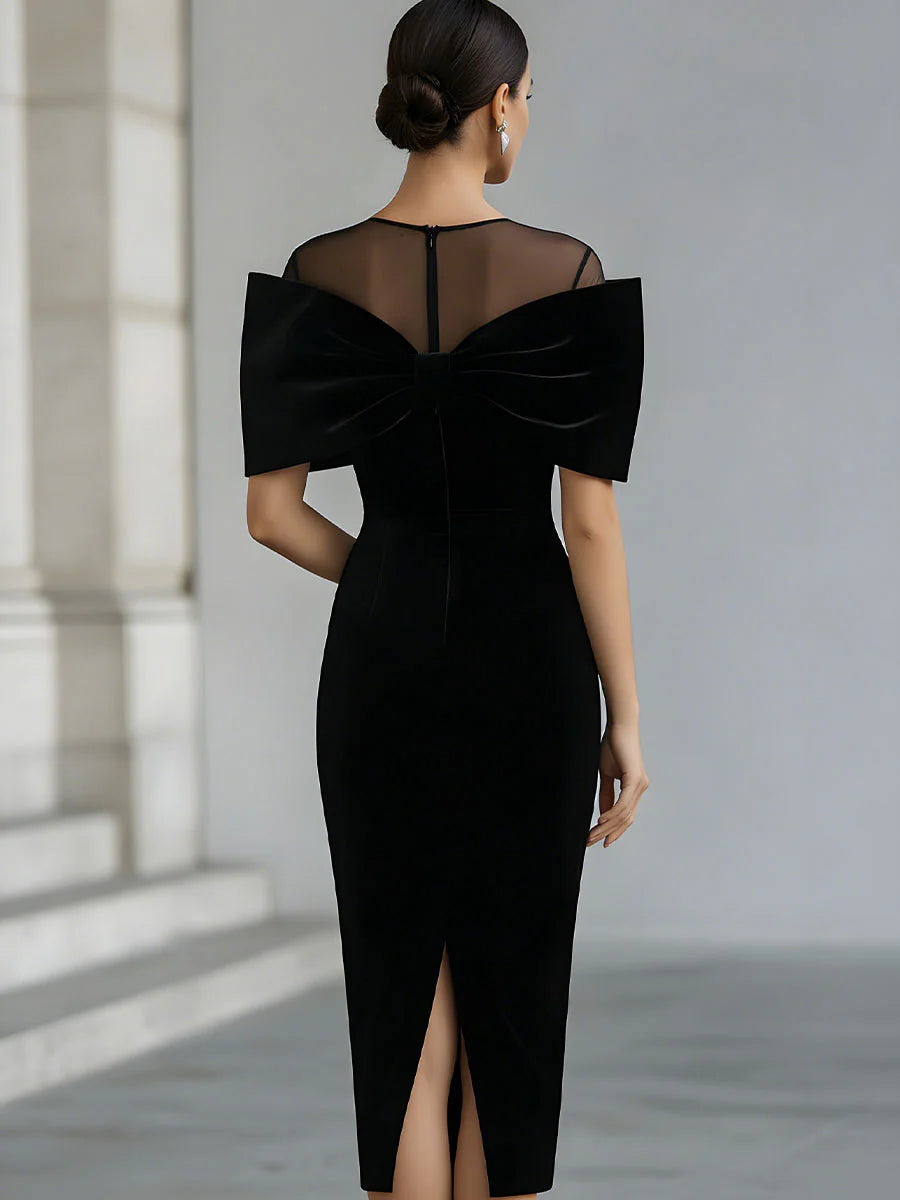 Victoria | Elegant Bow Detail Midi Dress