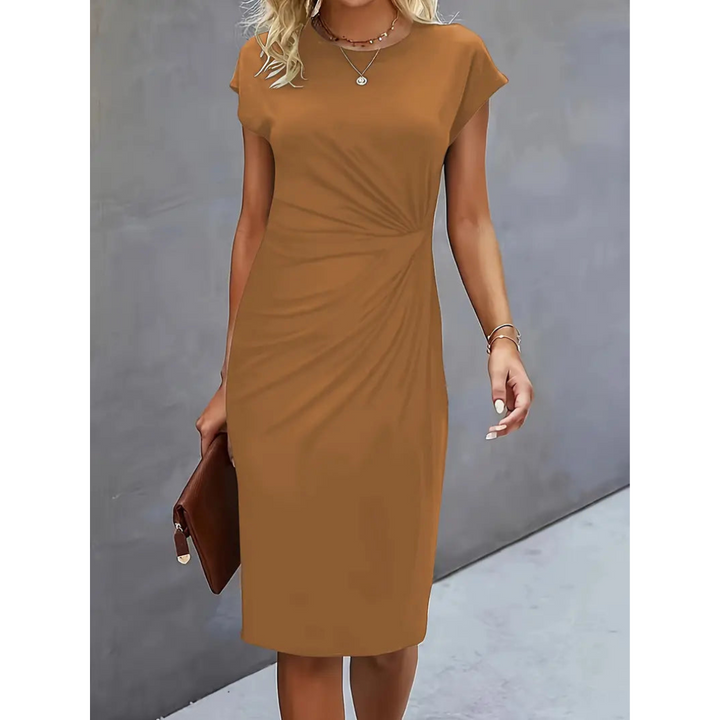 Johanna | Wedding Guest Ruched Midi Bodycon Dress