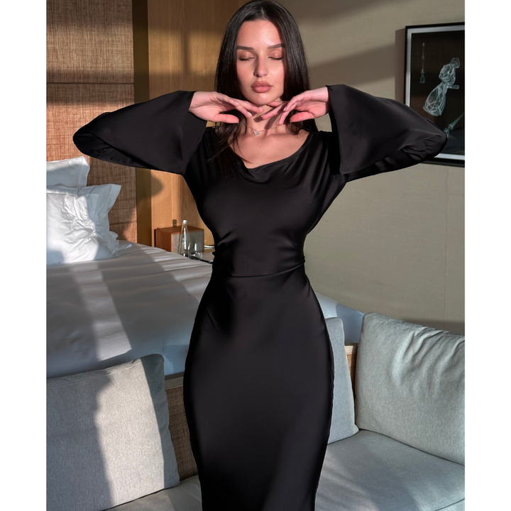 Sophia | Elegant Long Sleeve Maxi Dress