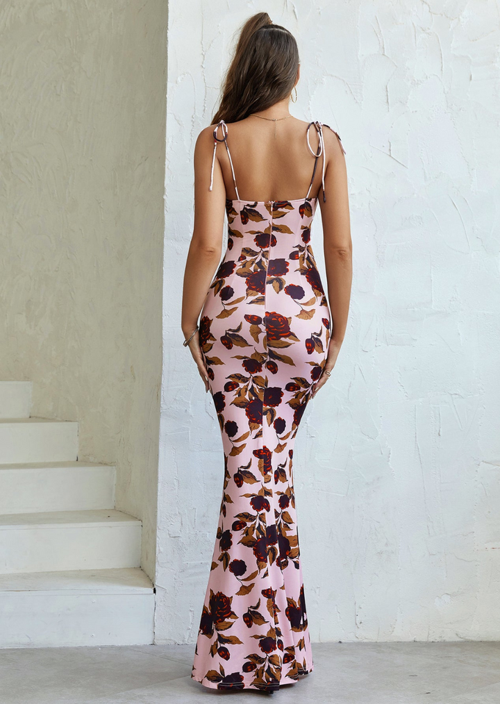 Emma | Prom Floral Bodycon Maxi Dress