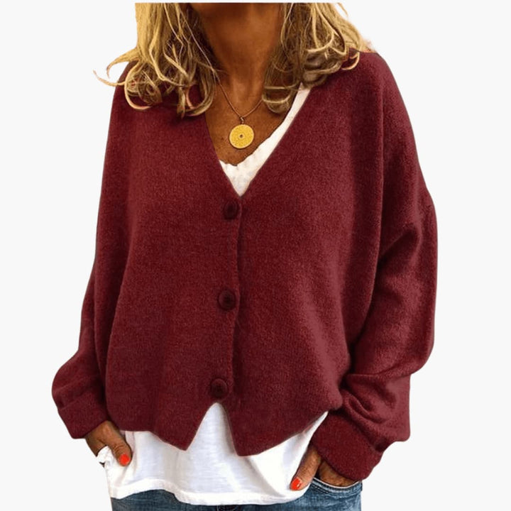 Amara | Relaxed Fit V-Neck Knit Cardigan