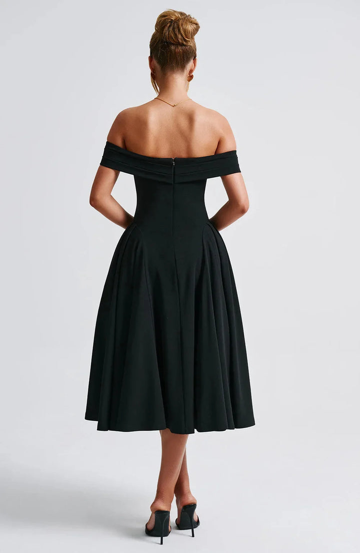 Isabella | Prom Off Shoulder Midi Dress