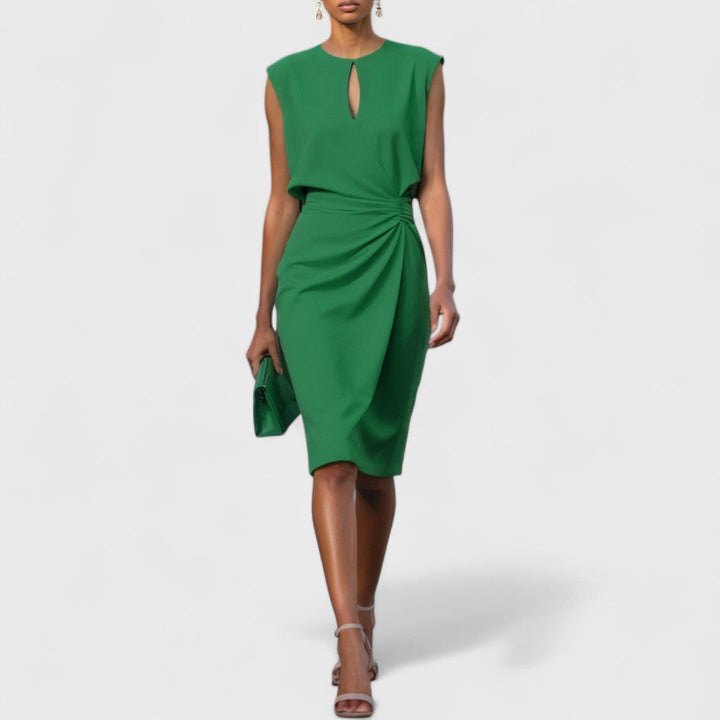 Sophia | Wedding Guest Ruched Midi Dress