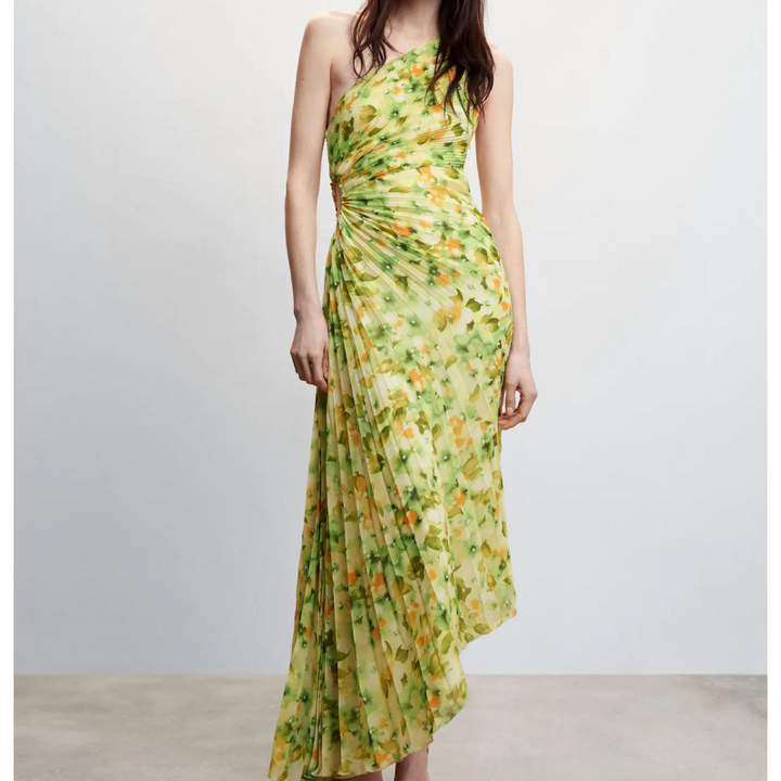 Karina | Prom One Shoulder Pleated Maxi Dress