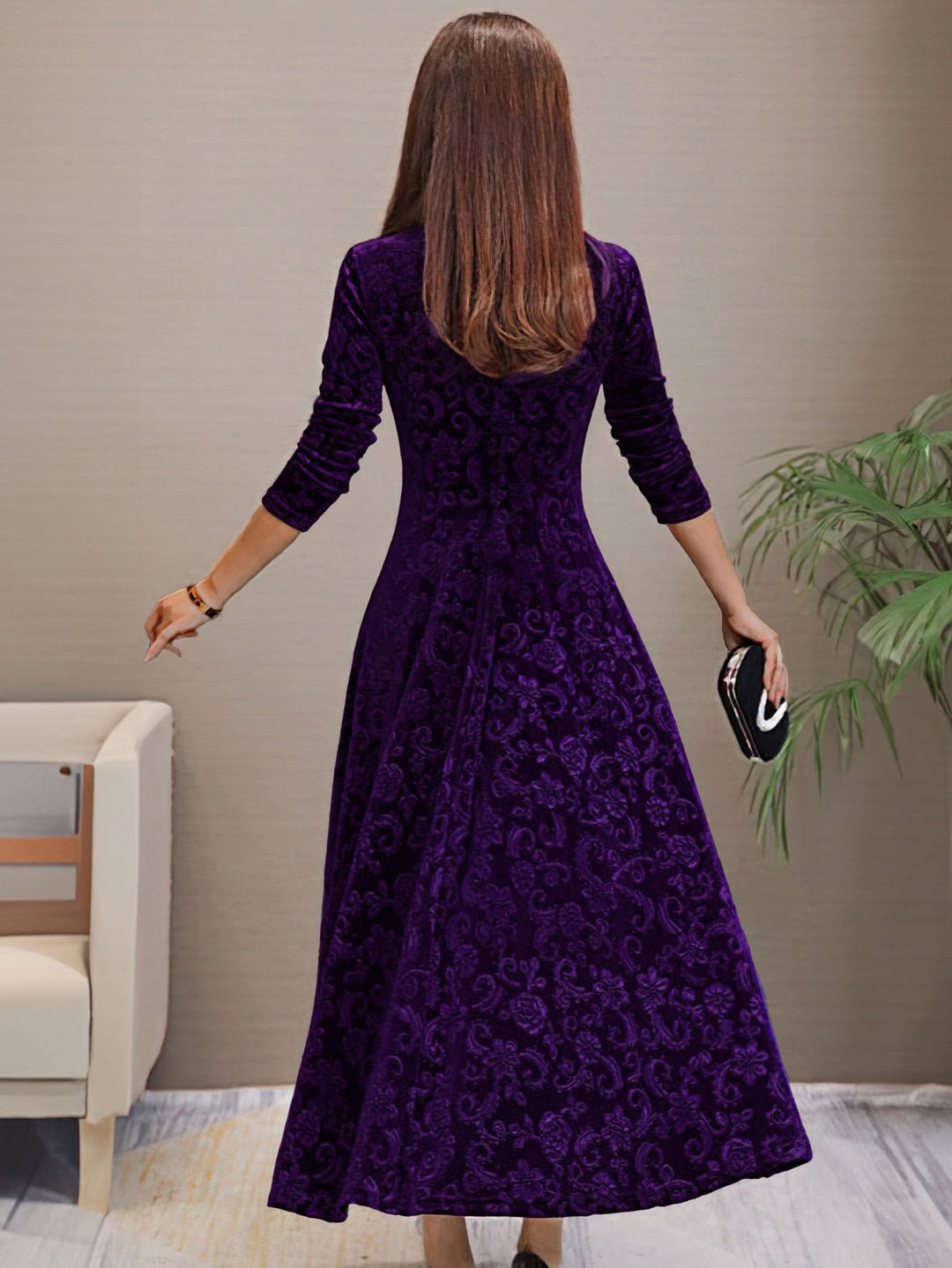 Isabella | Wedding Guest Floral V Neck Midi Dress