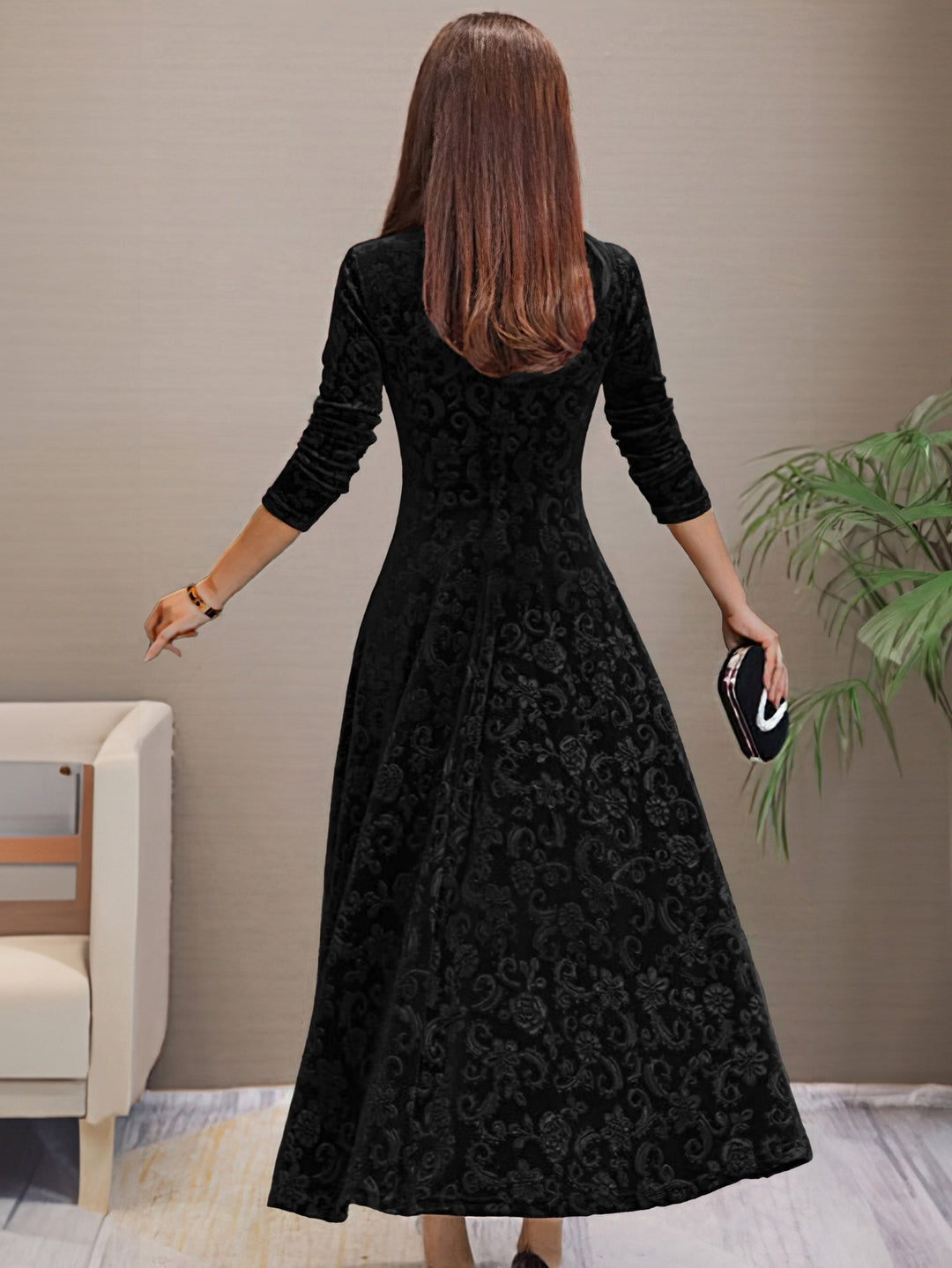 Isabella | Wedding Guest Floral V Neck Midi Dress