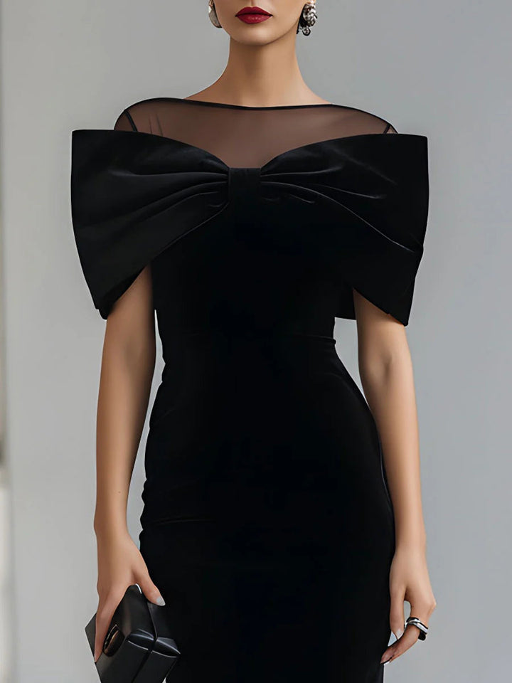 Victoria | Elegant Bow Detail Midi Dress