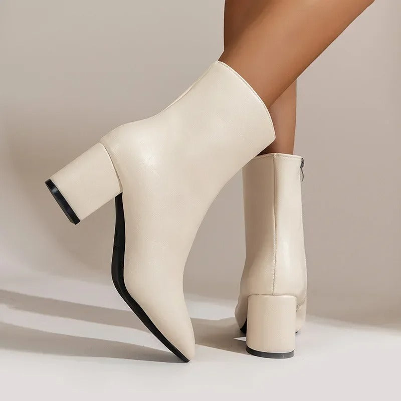 Georgia | Elegant Block Heel Ankle Boots