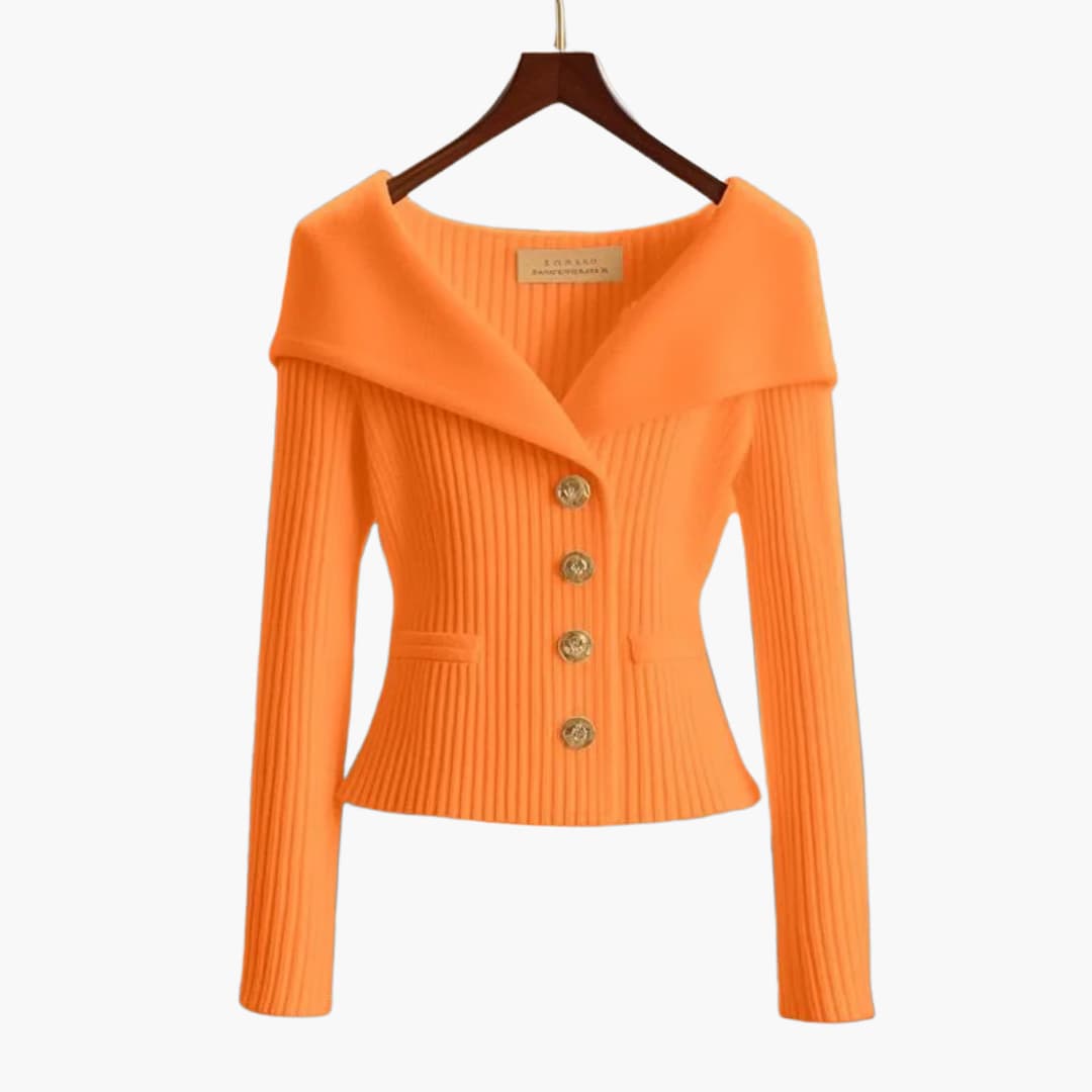 Sierra | Ribbed Knit Button Front Cardigan