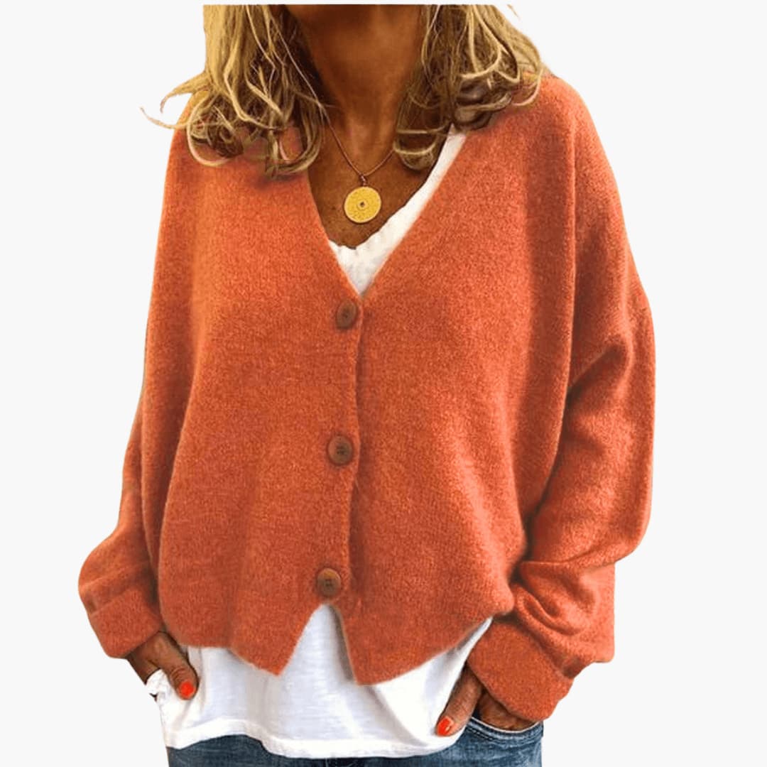 Amara | Relaxed Fit V-Neck Knit Cardigan