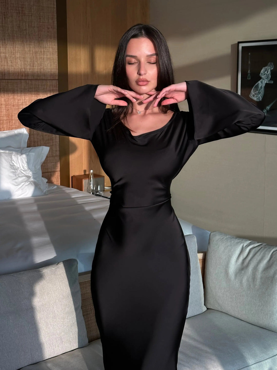 Alessia | Elegant Long Sleeved Maxi Dress