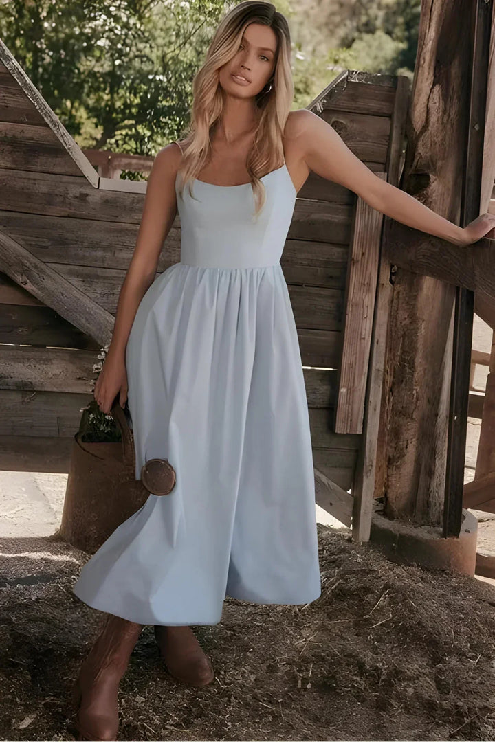 Noelle | Wedding Guest Elegant A Line Midi Dress