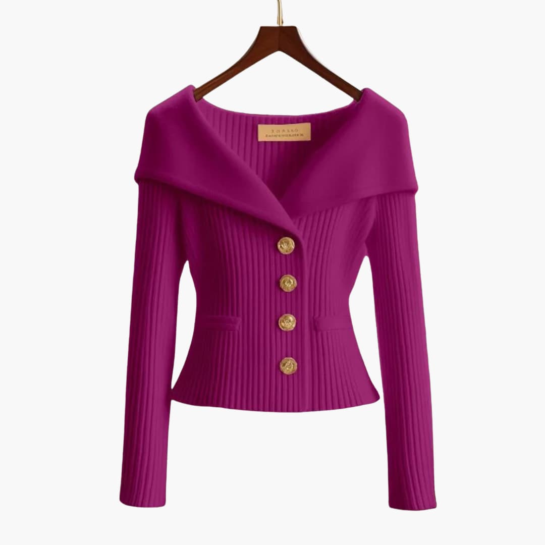 Sierra | Ribbed Knit Button Front Cardigan