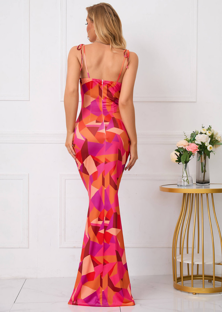 Emma | Prom Floral Bodycon Maxi Dress