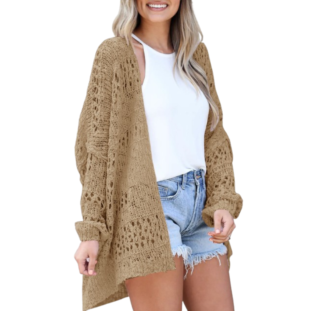 Sienna | Oversized Open Knit Cardigan