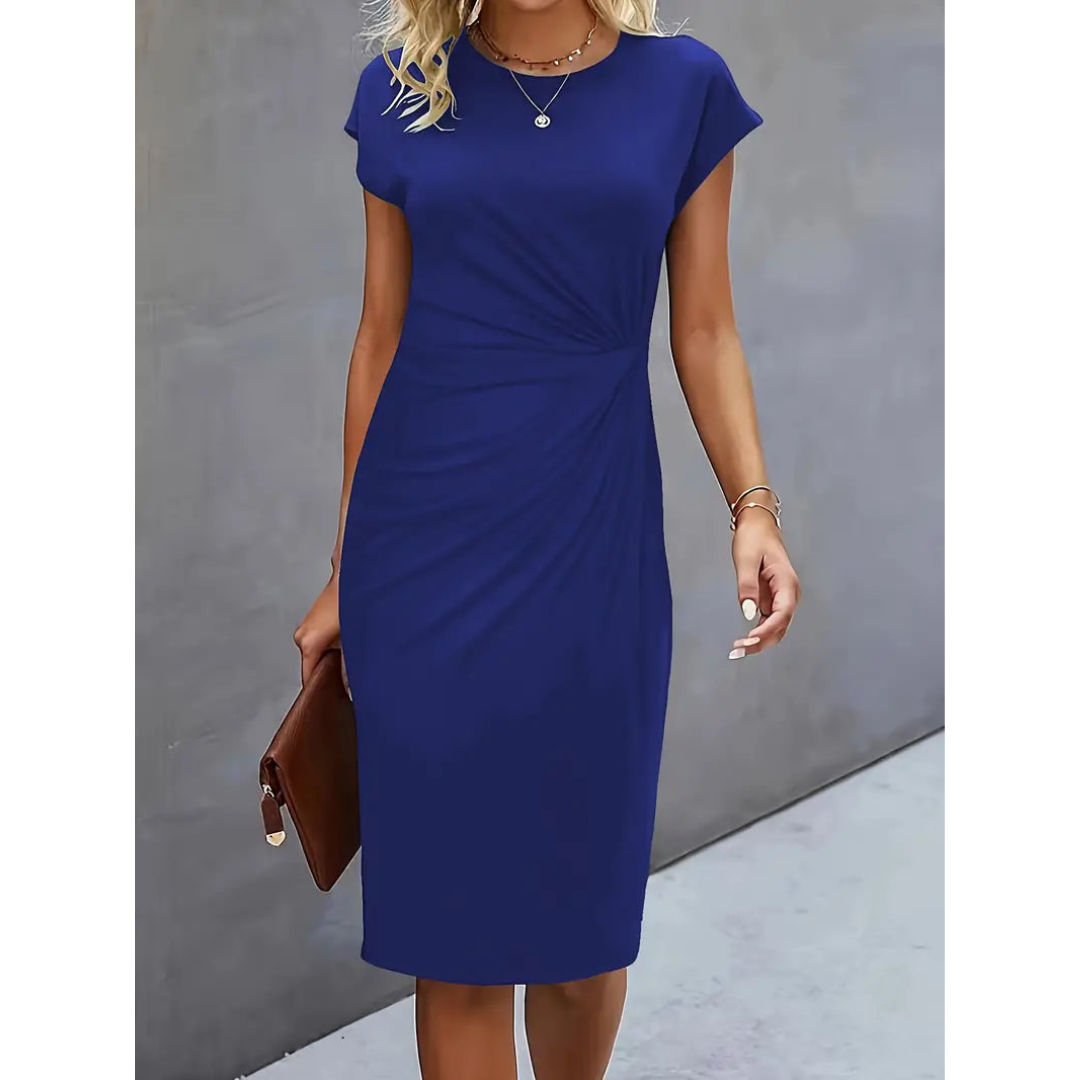 Johanna | Wedding Guest Ruched Midi Bodycon Dress