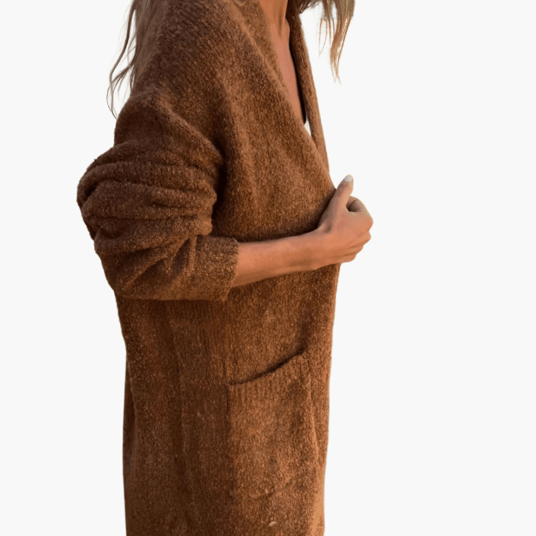 Amelia | Open Front Longline Knit Cardigan
