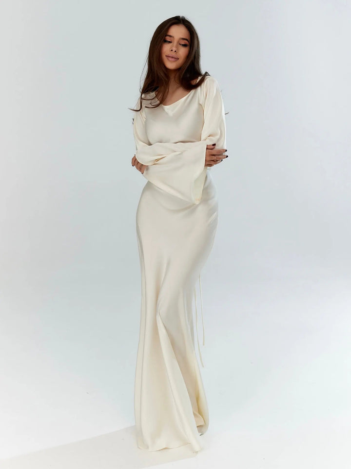Alessia | Elegant Long Sleeved Maxi Dress