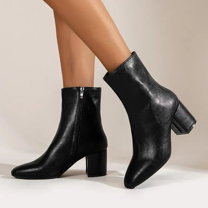 Georgia | Elegant Block Heel Ankle Boots